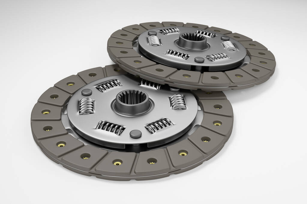 spare parts for car and truck clutch disk. 3d rendering
